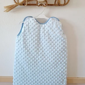 Gigoteuse en minky bleu ciel