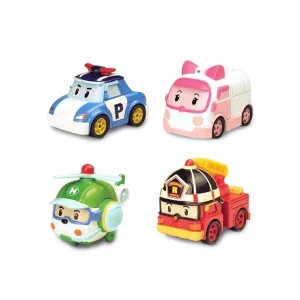4 Mini voiturettes de Robocar Poli
