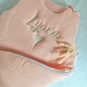 Gigoteuse en gaze de coton abricot