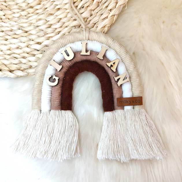 Arc en ciel en beige marron