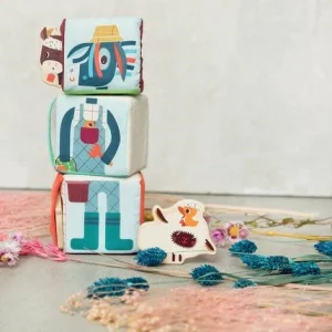 Jeu de cubes bébé Lilliputiens Cache-Cache ferme