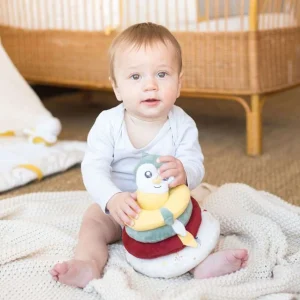 Pyramide empilable en tissu Trois Kilos Sept Chouette Cache cache en fôret