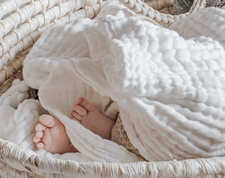 Couverture gaze de coton blanc personnalisée – Image 4