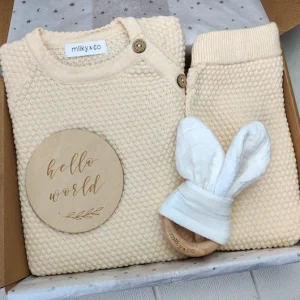 Coffret ensemble maille écru *