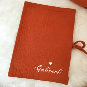 Protège carnet de santé rouille