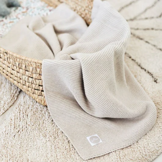 Couverture maille nougat – Image 2