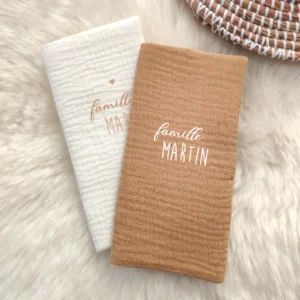 Protège livret de famille en gaze de coton