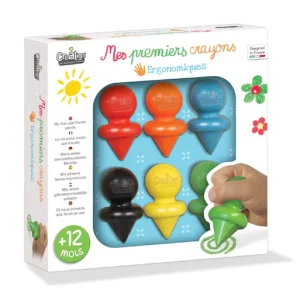 Coffret créatif pour enfants, Mes premiers crayons x6