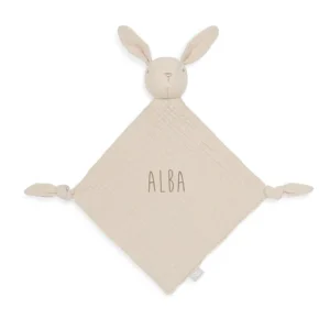 Doudou lapin brodé (3 coloris)