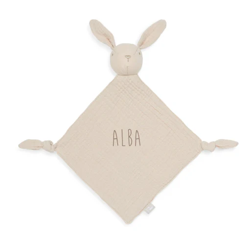 Doudou lapin brodé (3 coloris)