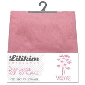 Drap housse Lilikim pour matelas à langer Sofalange en viscose rose