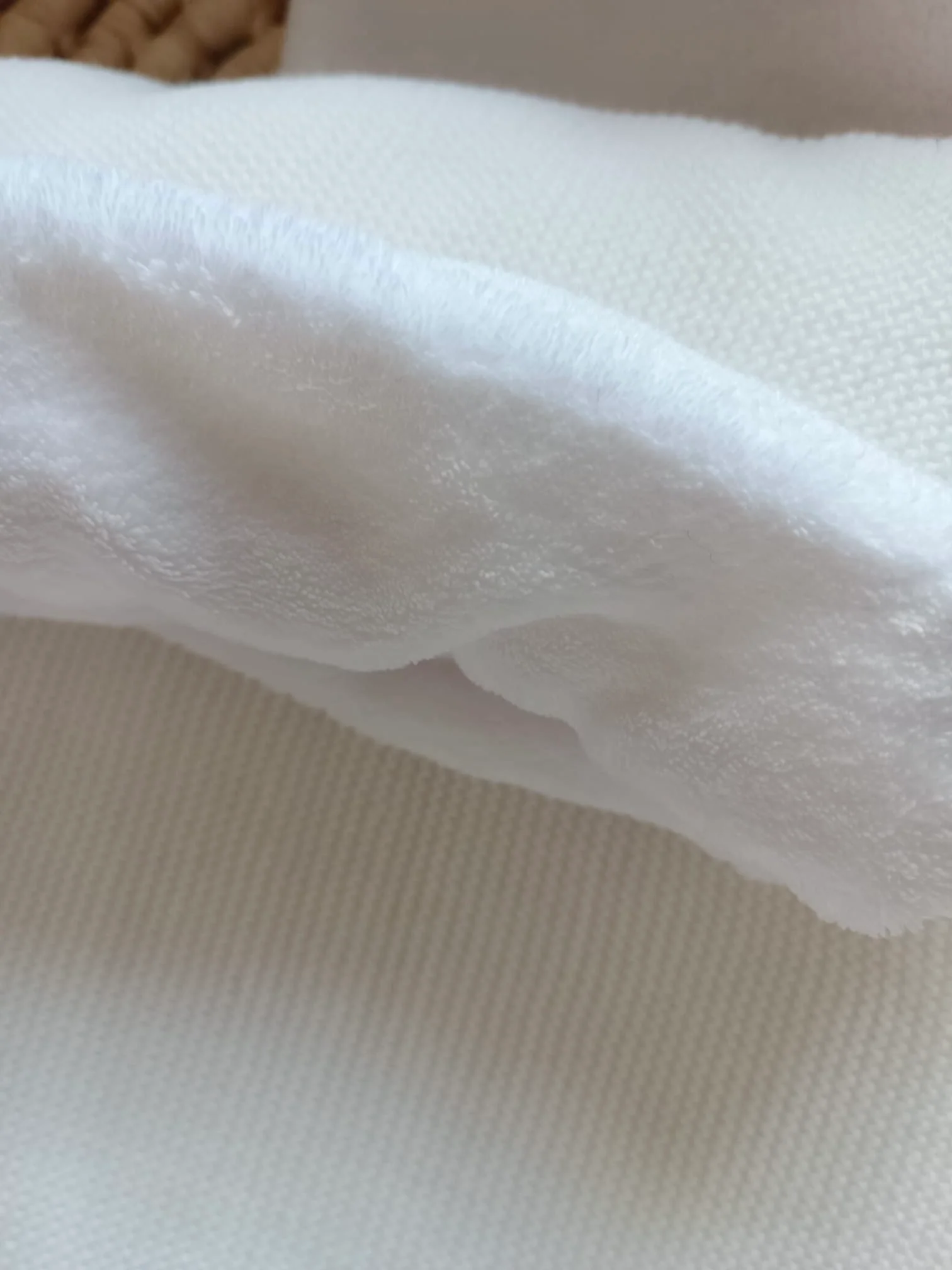 Couverture maille blanc et polaire blanc - personnalisable - – Image 4