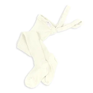 Collant bretelle coton Crème