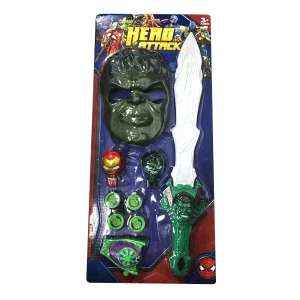 Épée et masque Hulk avec figrurines