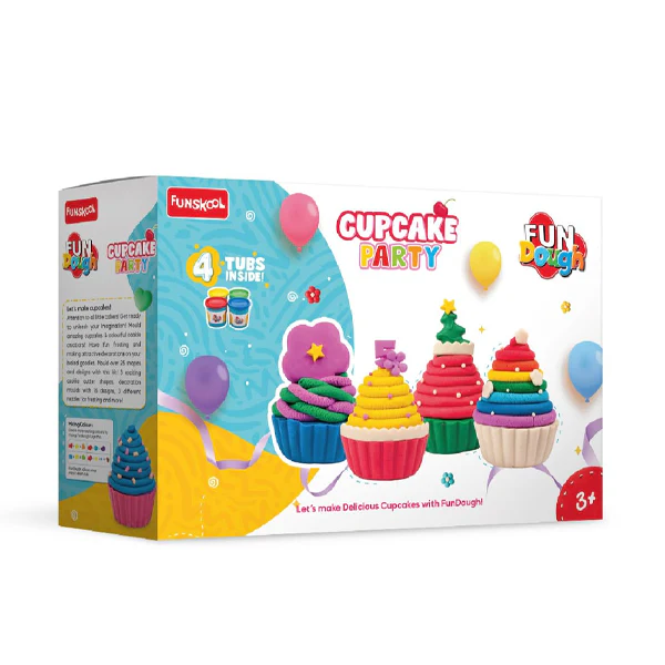 FUNSKOOL - Pâtes à modeler cupcake 4 pots