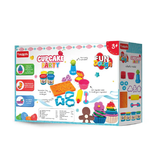 FUNSKOOL - Pâtes à modeler cupcake 4 pots – Image 2