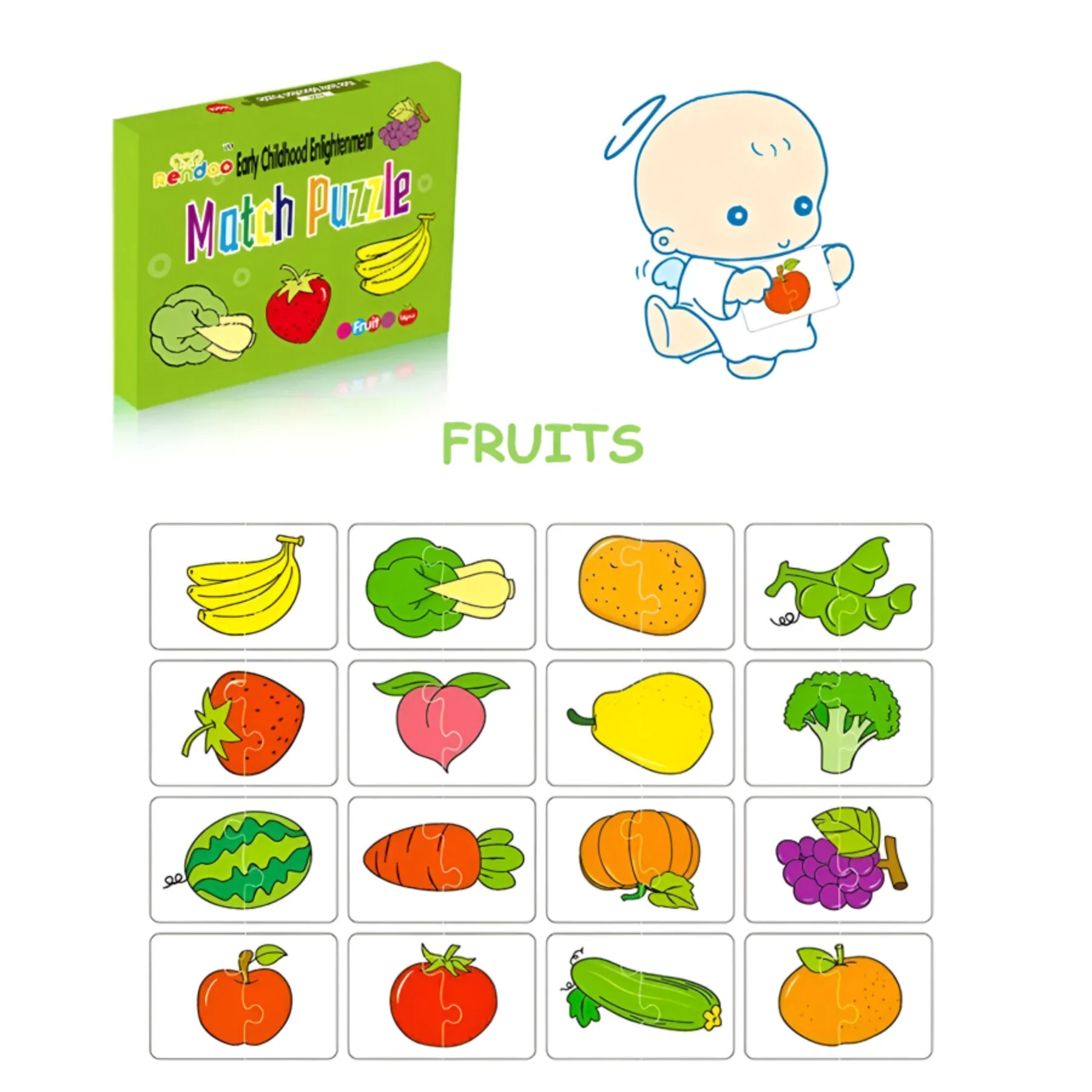 Puzzle Éducatif 32 Cartes – Jeu d'Éveil Cognitif pour Enfants – Image 6