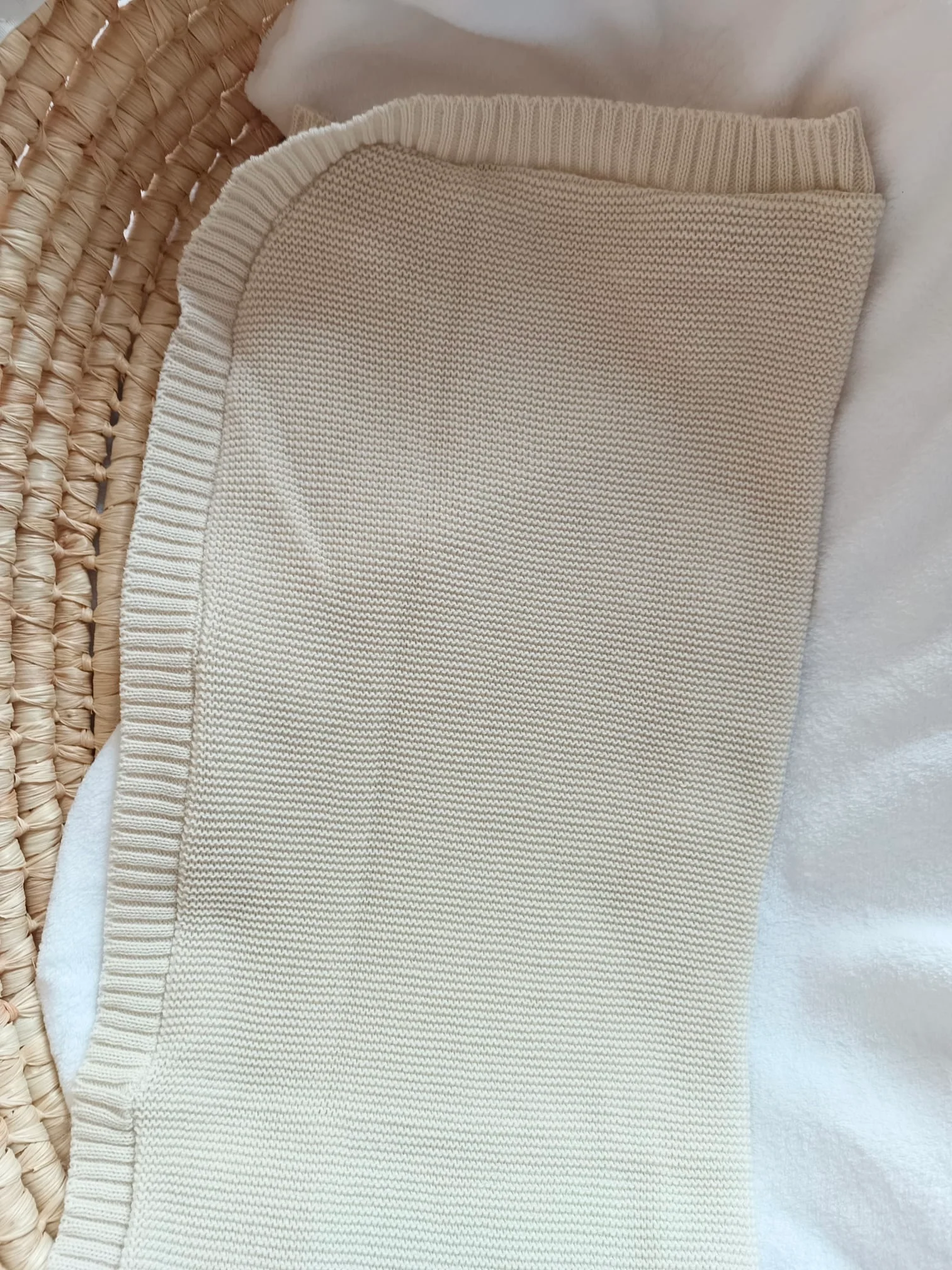 Couverture en maille beige - personnalisable - – Image 6