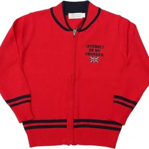 Gilet Interdit De Me Gronder Swag rouge logo bleu