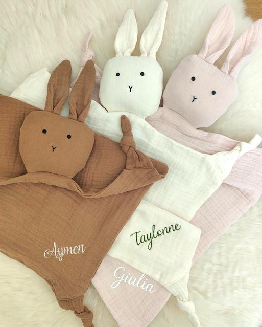 Doudou lange lapin ivoire – Image 2