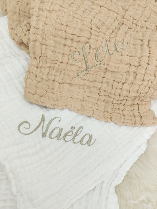Couverture gaze de coton blanc personnalisée – Image 6