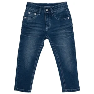 Jean fille Interdit de me gronder Lolita Bleu logo rose