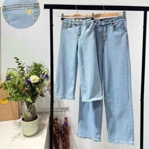 Jeans large clair