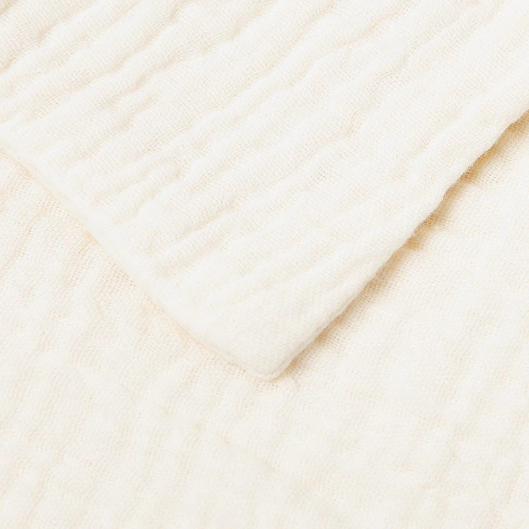 Lange en mousseline bio (lot de 3) Blanc – Image 3