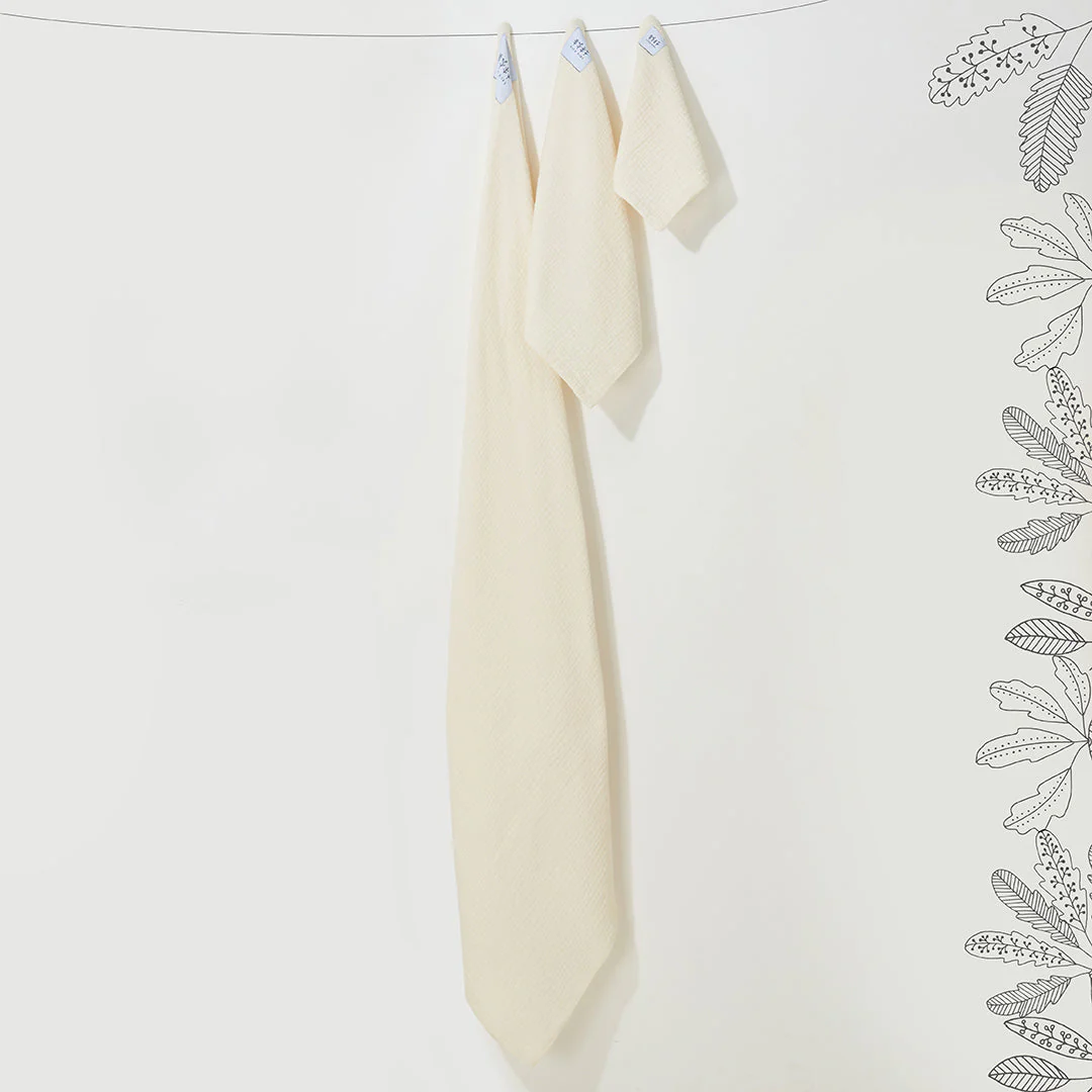 Lange en mousseline bio (lot de 3) Blanc – Image 4