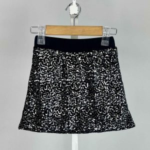 Jupe fille sequins argent
