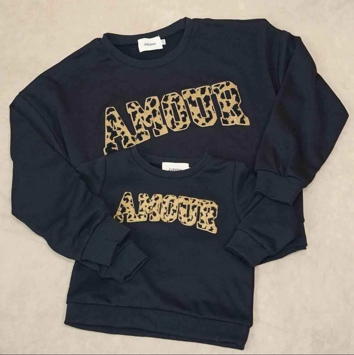 Pull fille noir AMOUR – Image 2