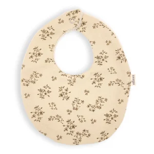 Bavoir serge coton fleuri vintage