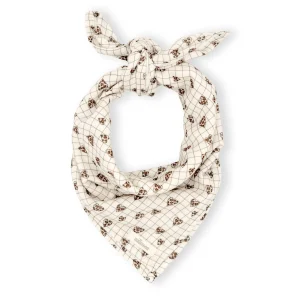 Foulard lange gaze carreau coeur graou