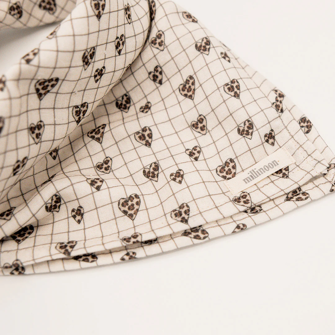 Foulard lange gaze carreau coeur graou – Image 4