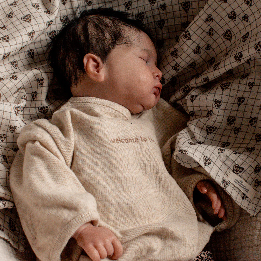 Foulard lange gaze carreau coeur graou – Image 2