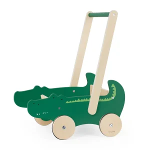 Chariot de Marche Crocodile Taquin en Bois FSC® – Éveil & Premiers Pas
