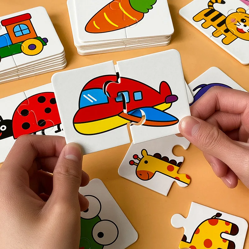 Puzzle Éducatif 32 Cartes – Jeu d'Éveil Cognitif pour Enfants