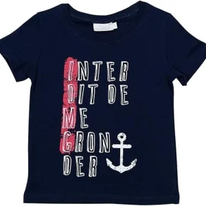T-shirt Interdit De Me Gronder IDMG marine