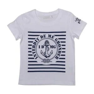 T-shirt Interdit De Me Gronder Tribord blanc