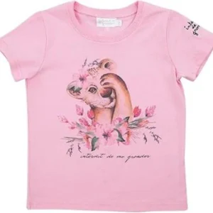 T-shirt fille Interdit De Me Gronder Rosita rose