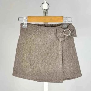 Jupe-short à chevrons et nœud