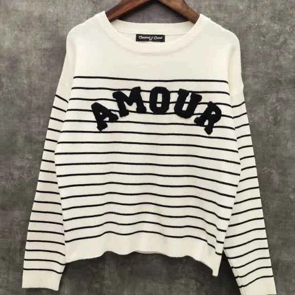 Pull marinière Amour – Image 2