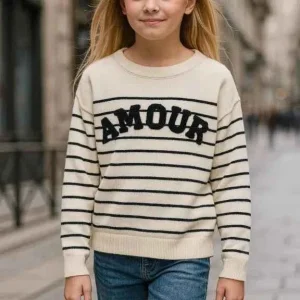 Pull marinière Amour