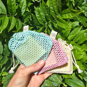 Pochette à savon en coton bio FR