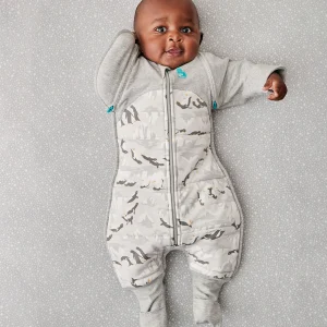 Combinaison de transition Swaddle Up™ Extra chaude Penguin Parade Gris