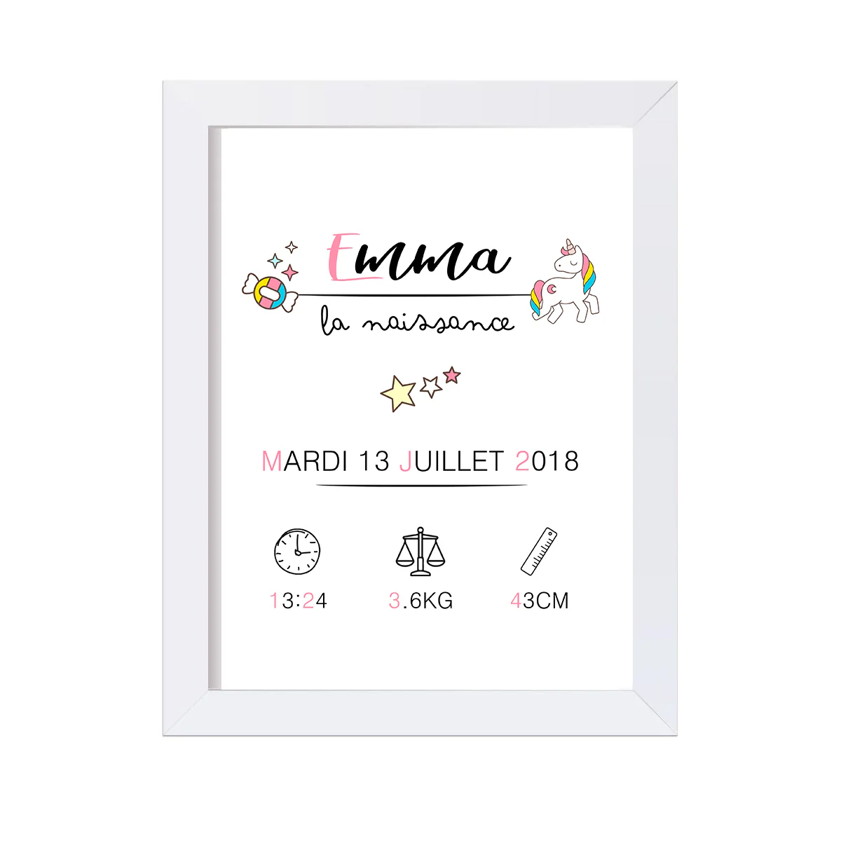 Affiche de Naissance "Modèle 4"