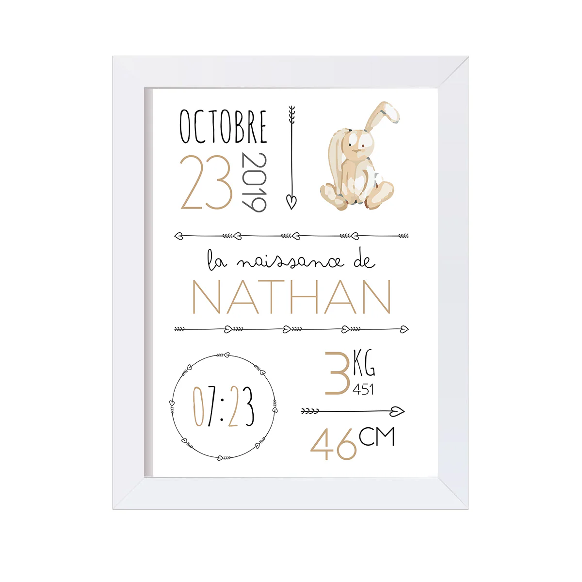 Affiche de Naissance "Modèle 1"