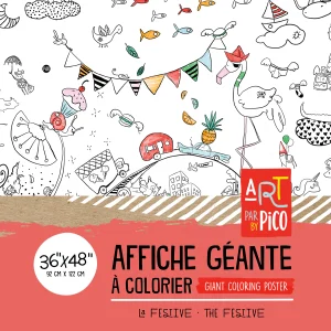 Affiche géante à colorier | La festive