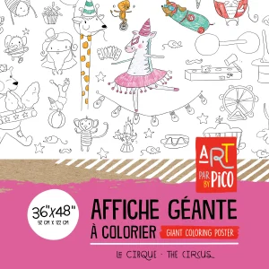 Affiche géante à colorier | Le cirque