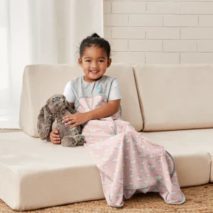 Love To Dream™ Gigoteuse légère en coton biologique Dusty Pink Clouds